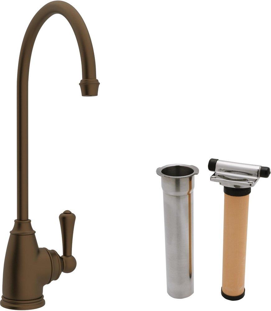 Perrin & Rowe&reg; English Bronze Single Handle Lever Water Filter Faucet 