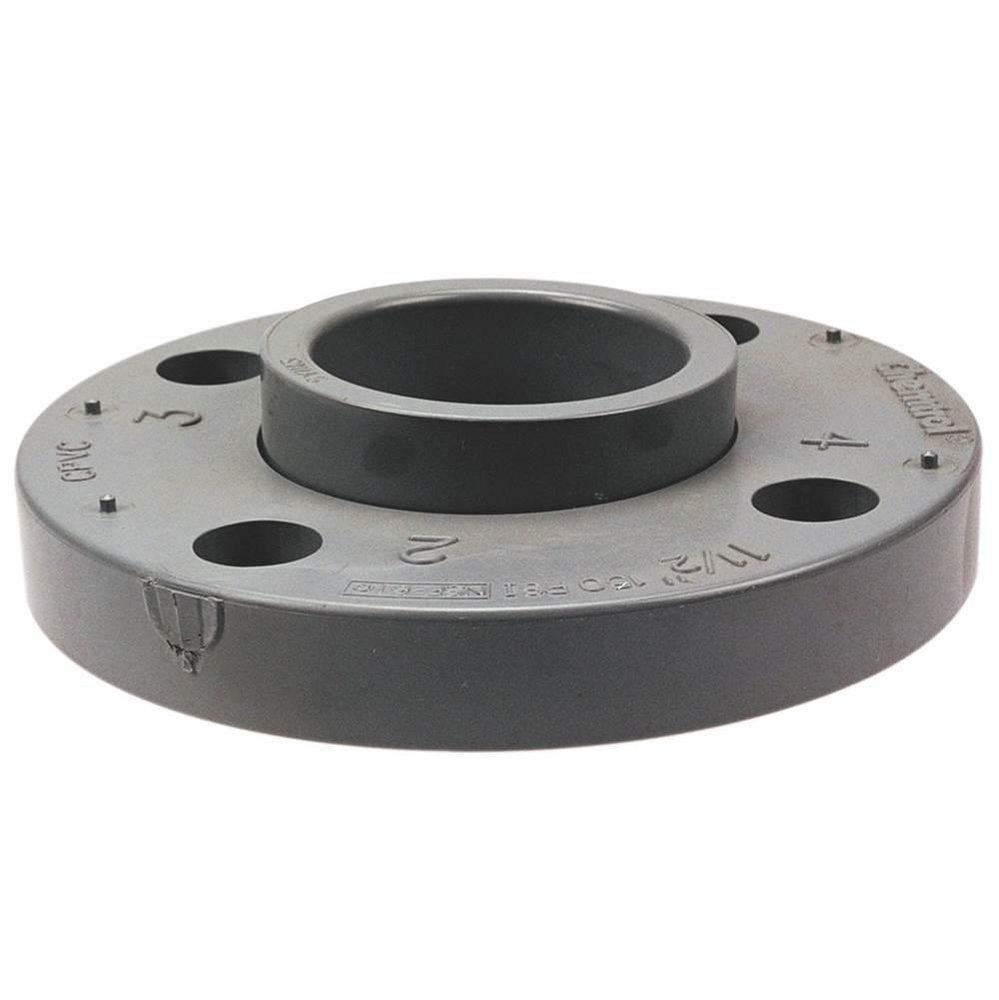 Chemtrol Light Grey Socket Weld Schedule 80 Van Stone Style CPVC Flange 