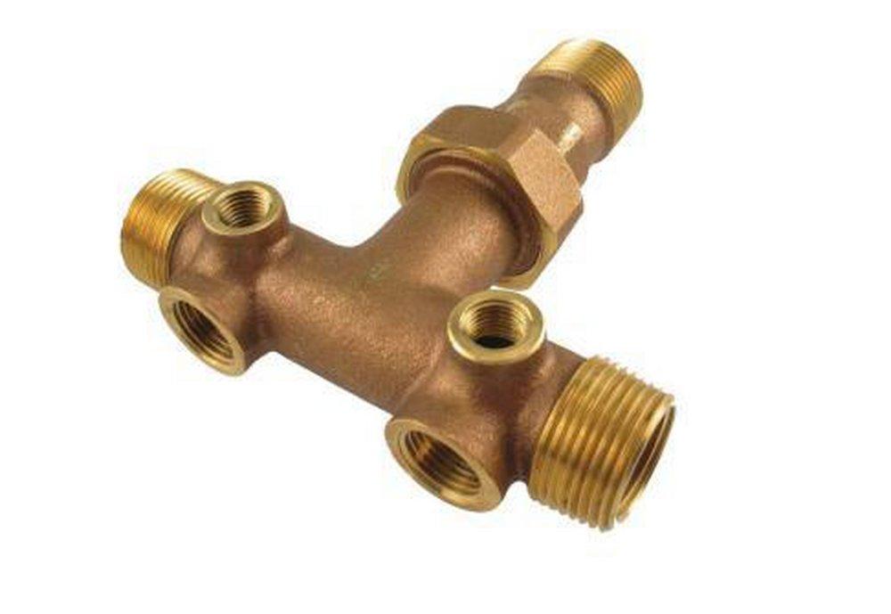 Boshart Industries 13 in. MPT x FPT Solid Brass Union Tank Tee 