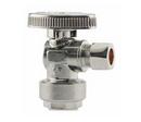 Boshart Industries Chrome Plated Push x Compression Oval Angle Supply Stop Valve in Chrome Plated 