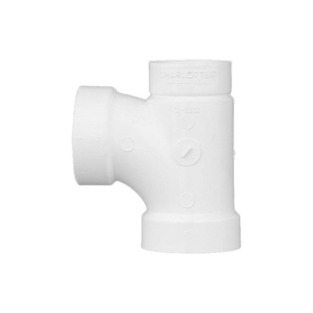 White PVC DWV Sanitary Tee 