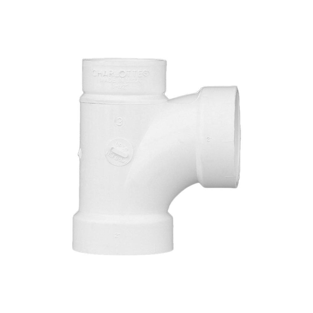 White PVC DWV Sanitary Tee 