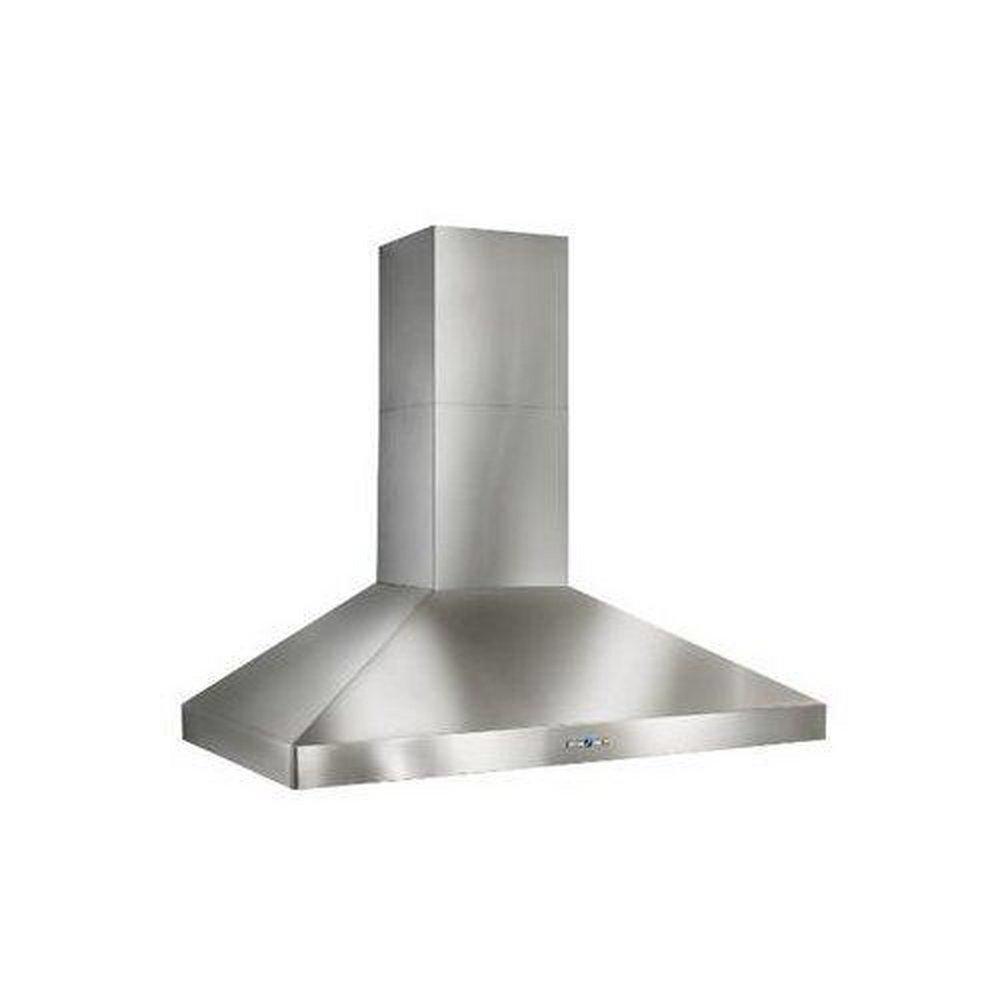 BEST&reg; Stainless Steel 600 cfm Chimney Range Hood with In-Line Blower in Stainless Steel 