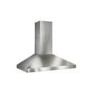 36 in. 600 cfm Chimney Range Hood with In-Line Blower in Stainless Steel