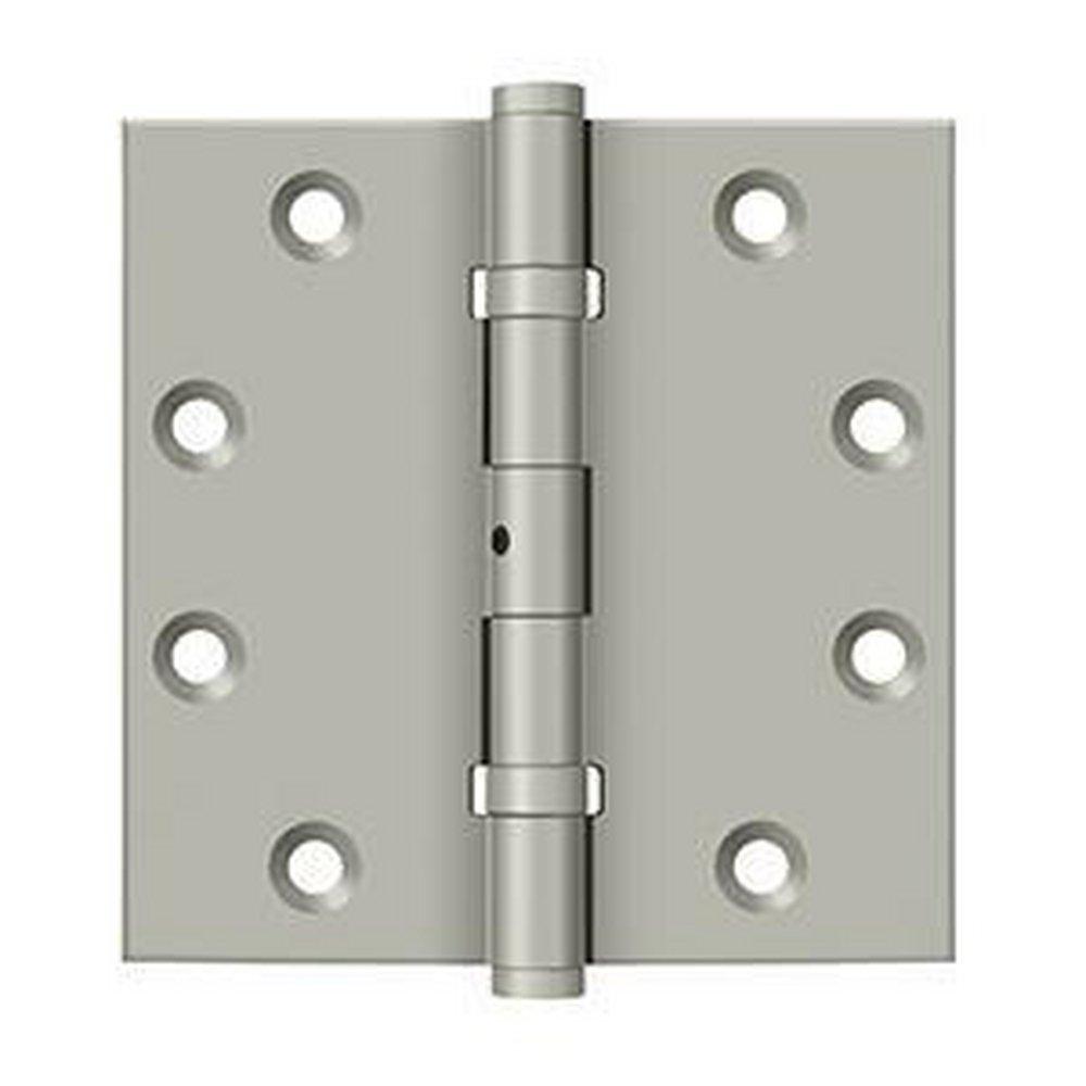 Deltana Enterprises Brushed Nickel 4-1/2 x 4-1/2 in. Brass Ball Bearing Hinge 