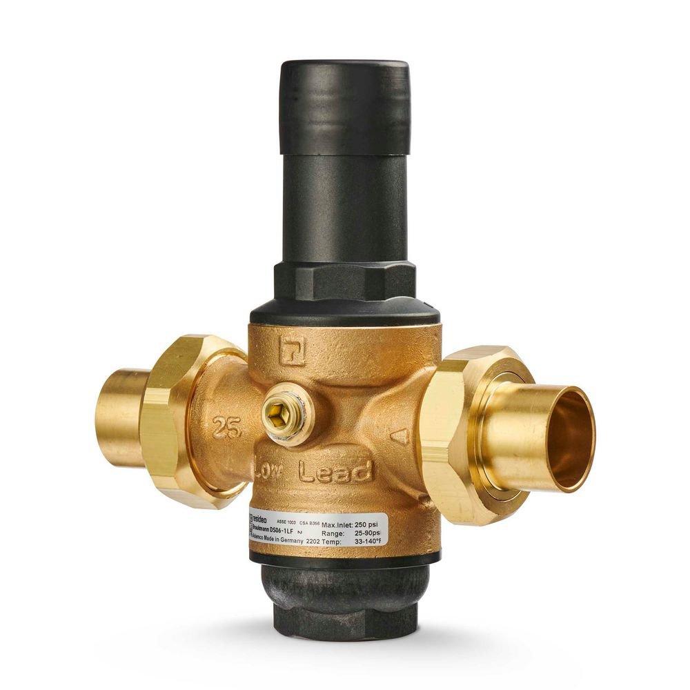 Resideo Black 250 psi Bronze Double Union Sweat Pressure Reducing Valve 