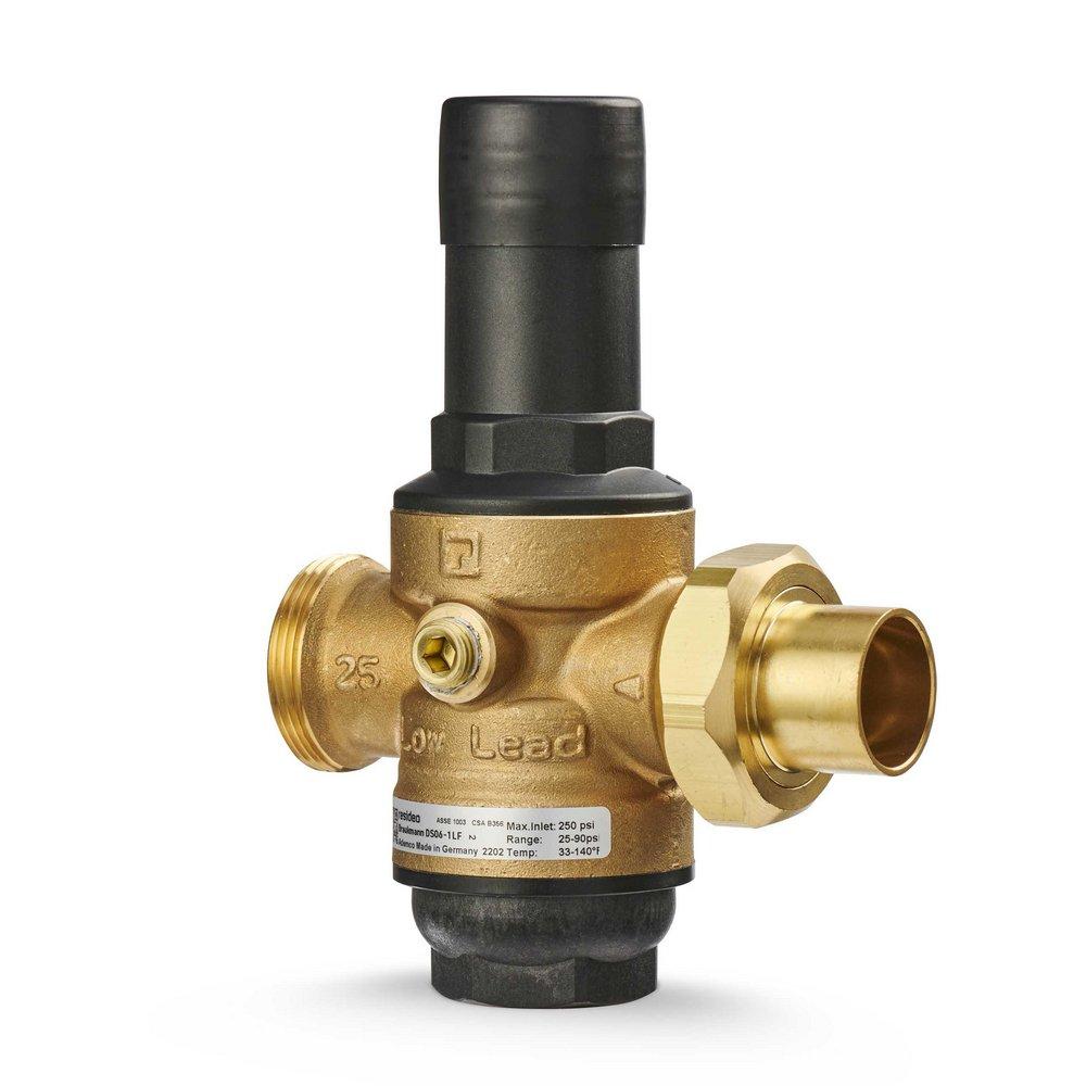 Resideo Metallic Bronze FNPT x Union Sweat Pressure Regulating Valve 