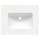 Fairmont Designs Blizzard 24-1/2 in x 22 in Single Bowl Quartz Vanity Top 