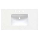 Fairmont Designs Blizzard 36-3/8 in x 22 in Single Bowl Quartz Vanity Top 