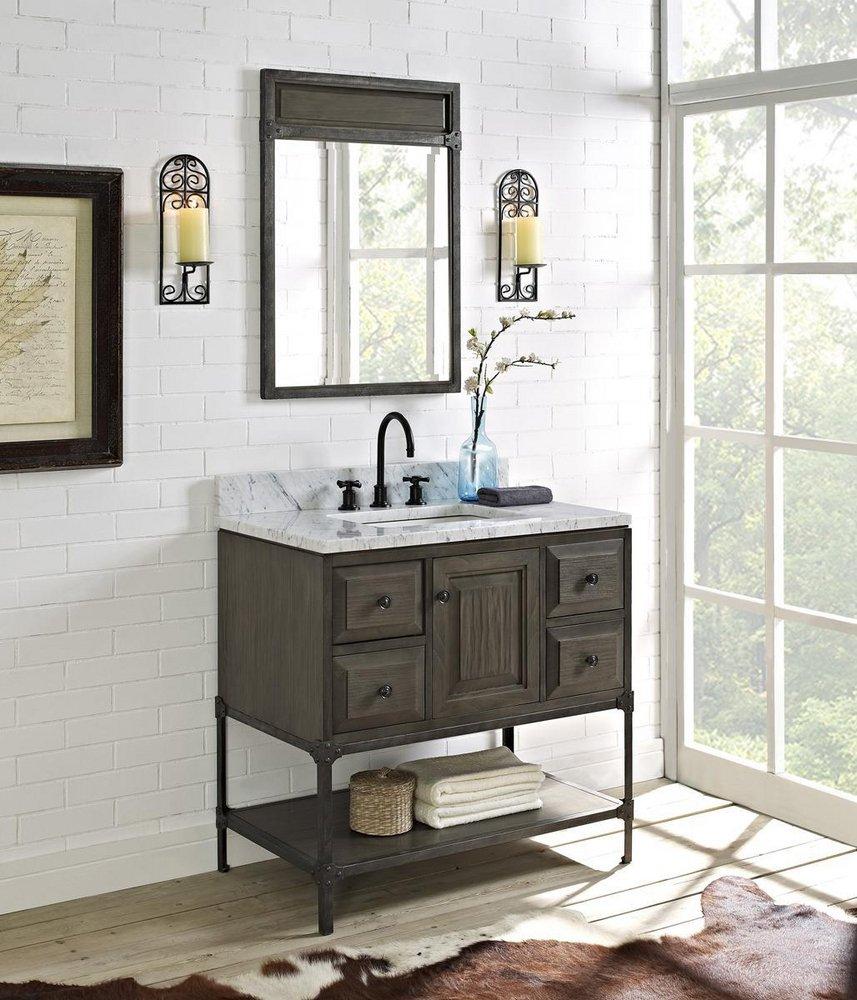 Fairmont Designs Driftwood Grey 34-1/2 x 36-1/4 in. Vanity Door 