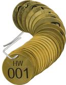 1-1/2 in. Hot Water Brass Valve Tag 25 Pack