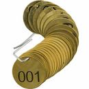 Brady Worldwide 1 - 25 Stamped Brass Valve Tag 