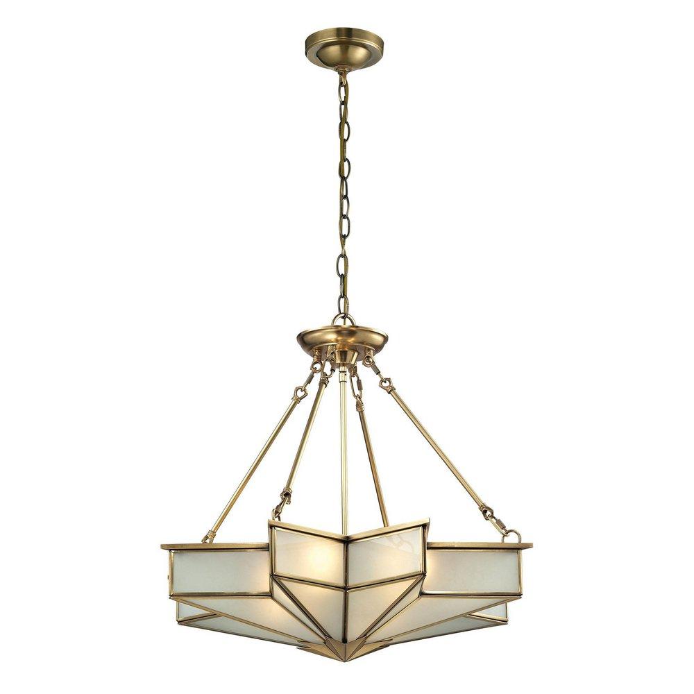Elk Home Brushed Brass 60W 4-Light Medium Pendant 