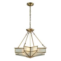 60W 4-Light Medium Pendant in Brushed Brass