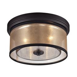 2-Light 60W Ceiling Light in Oil Rubbed Bronze