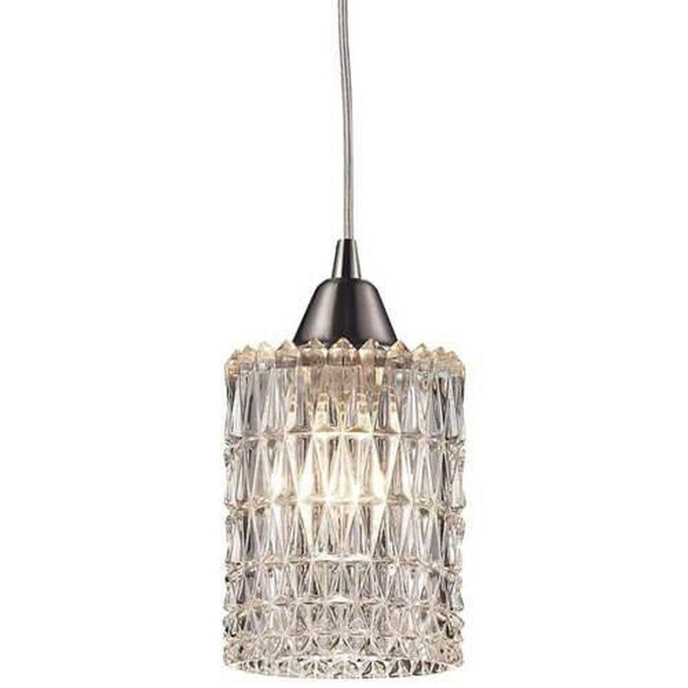 Elk Home Satin Nickel 60W 1-Light Pendant Ceiling Light 