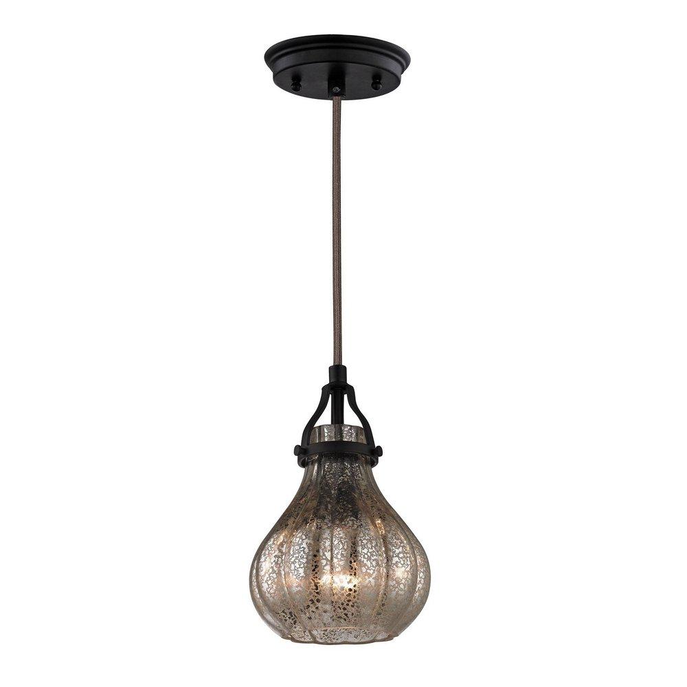 Elk Home Oil Rubbed Bronze 1-Light Medium E-26 Base Mini Pendant 