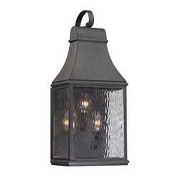 60W 3-Light Candelabra E-12 Incandescent Outdoor Wall Sconce in Charcoal