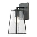 14 in. 1-Light Outdoor Wall Sconce in Textured Matte Black