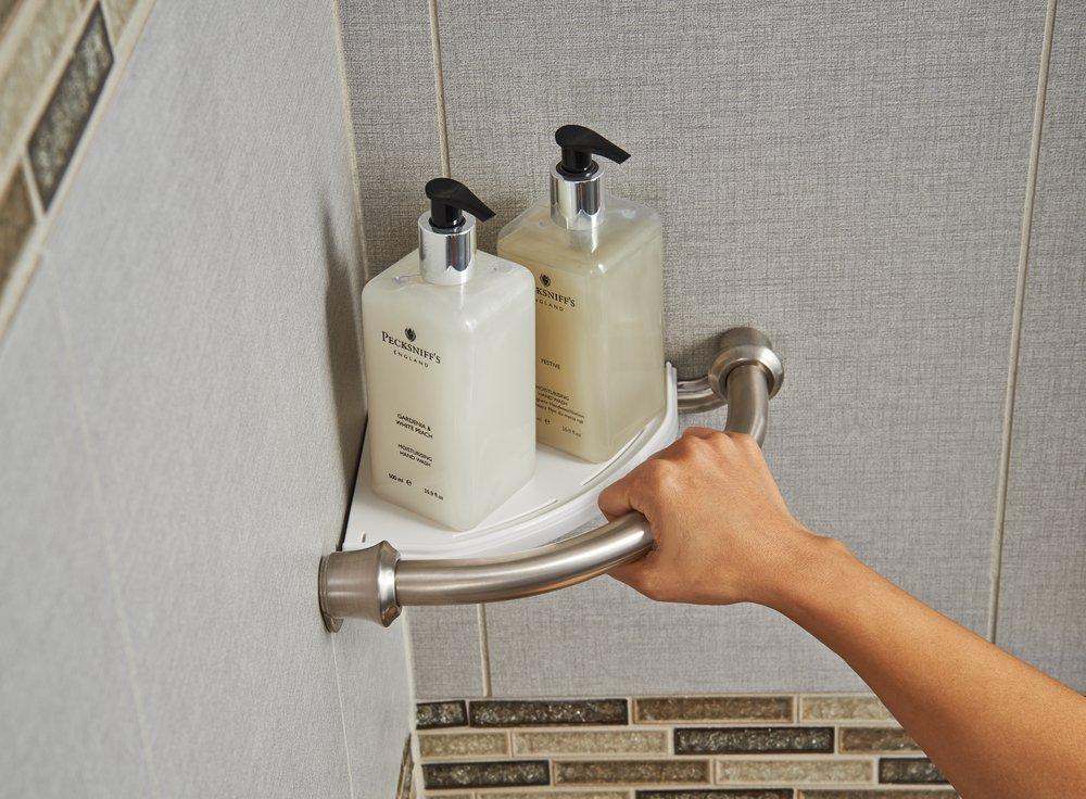 Delta Faucet Brilliance Stainless 8-3/4 in. Shower Shelf 