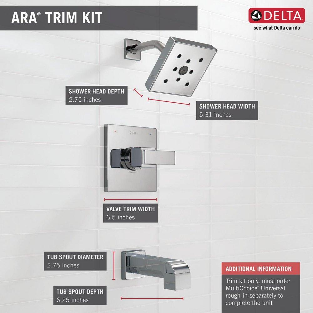 Delta Faucet Chrome Single Handle Single Function Bathtub & Shower Faucet (Trim Only) 