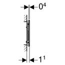 Geberit Brushed Stainless Steel Dual Flush Plate Actuator 