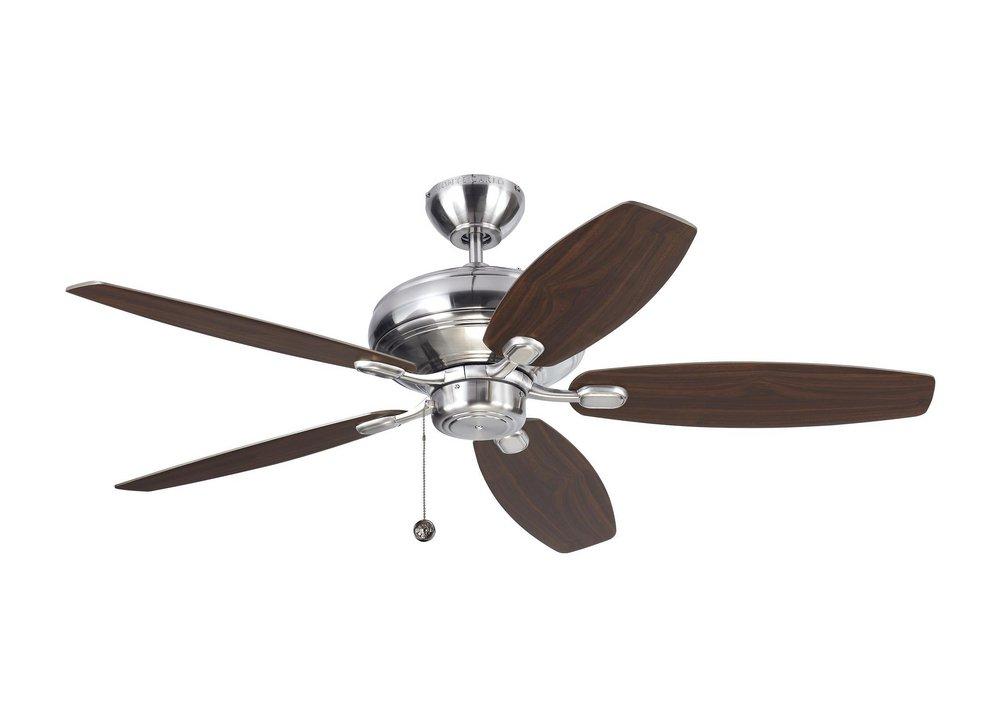 Monte Carlo Brushed Steel 52 in. 5-Blade Ceiling Fan 