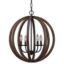 4-Light Pendent Light in Antique Forged Iron