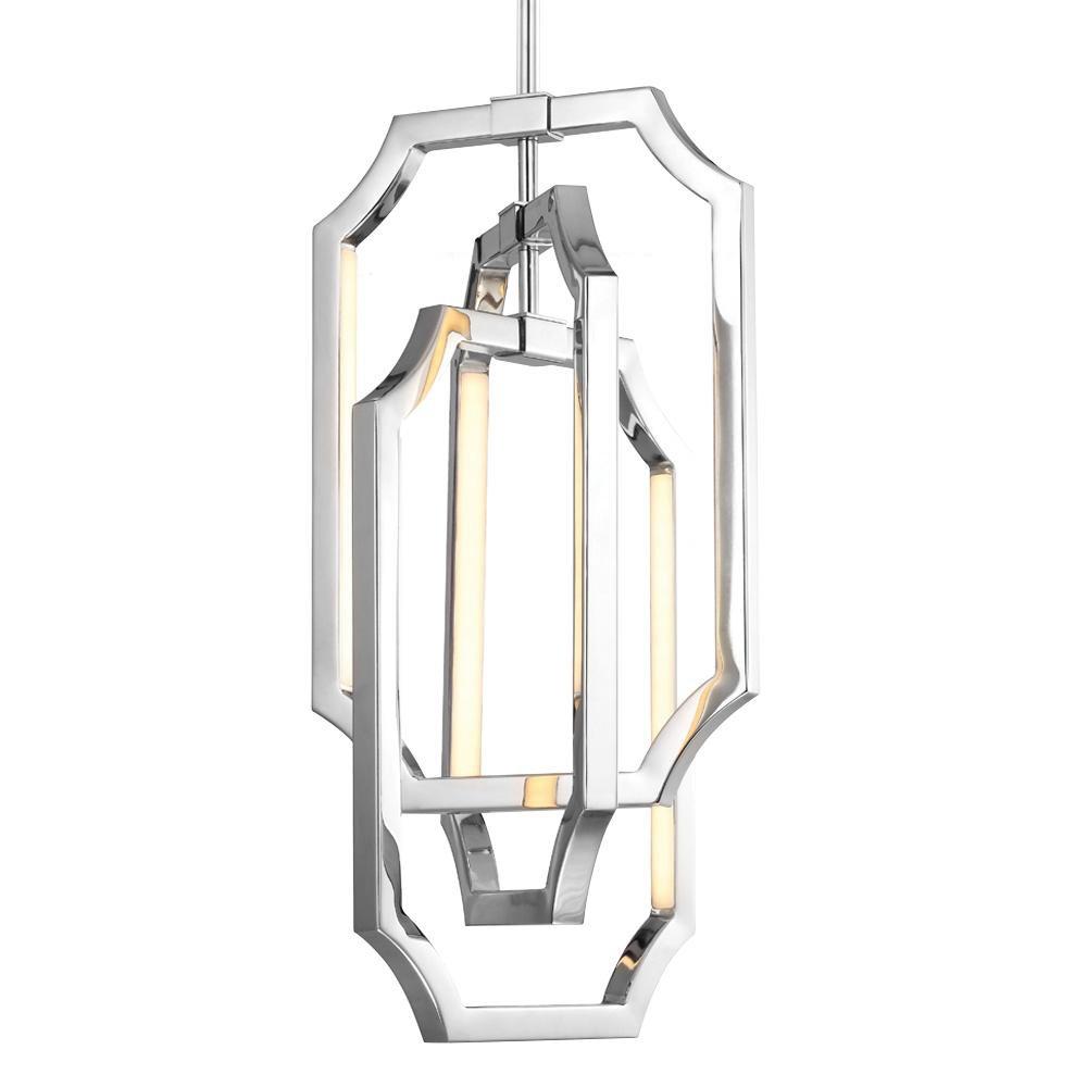 Feiss Polished Nickel 25-7/8 in. 3.5W 6-Light Chandelier 