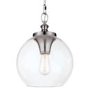 1-Light Tabby Pendant in Polished Nickel
