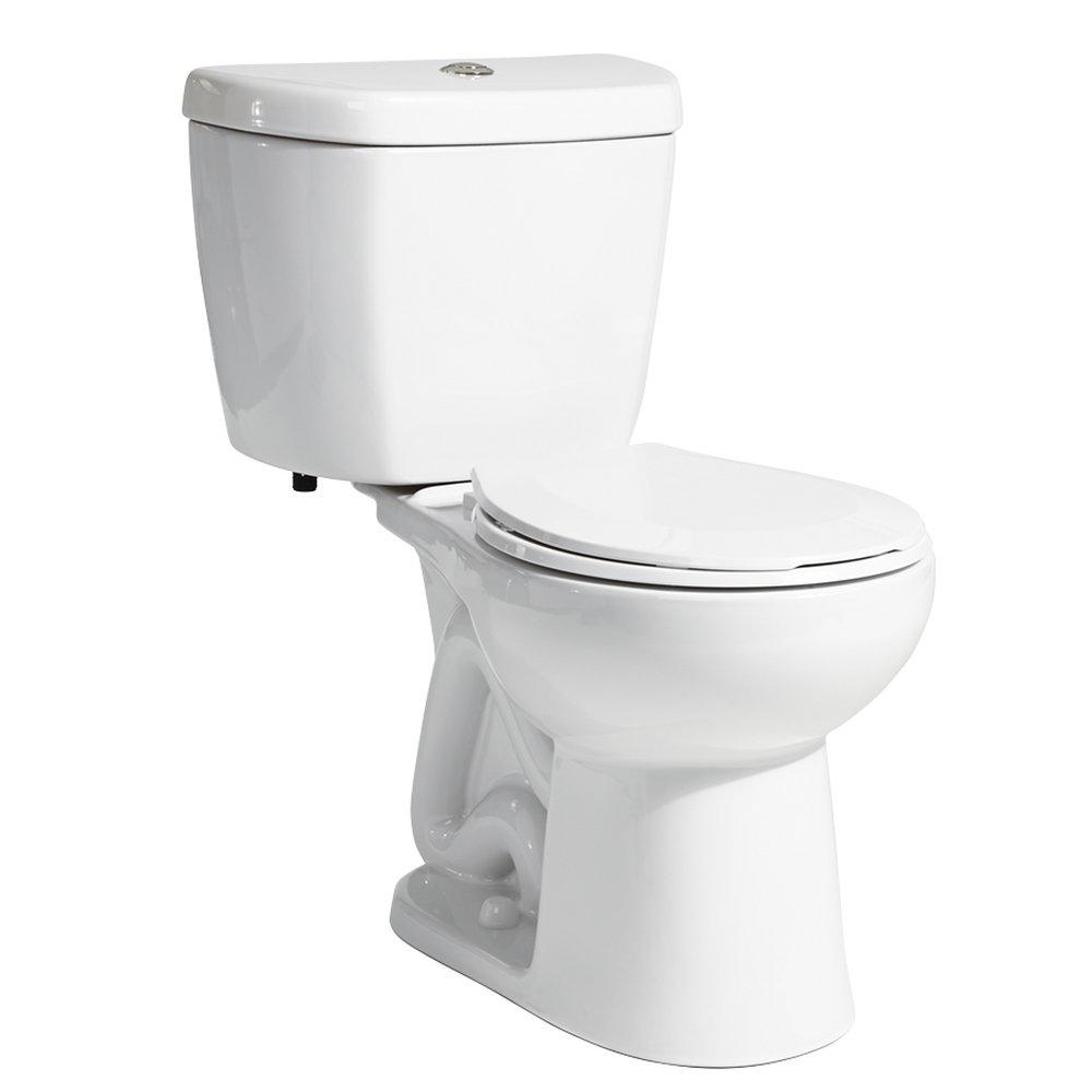 Niagara White 0.8 gpf Round Floor Mount Two Piece Toilet Bowl 