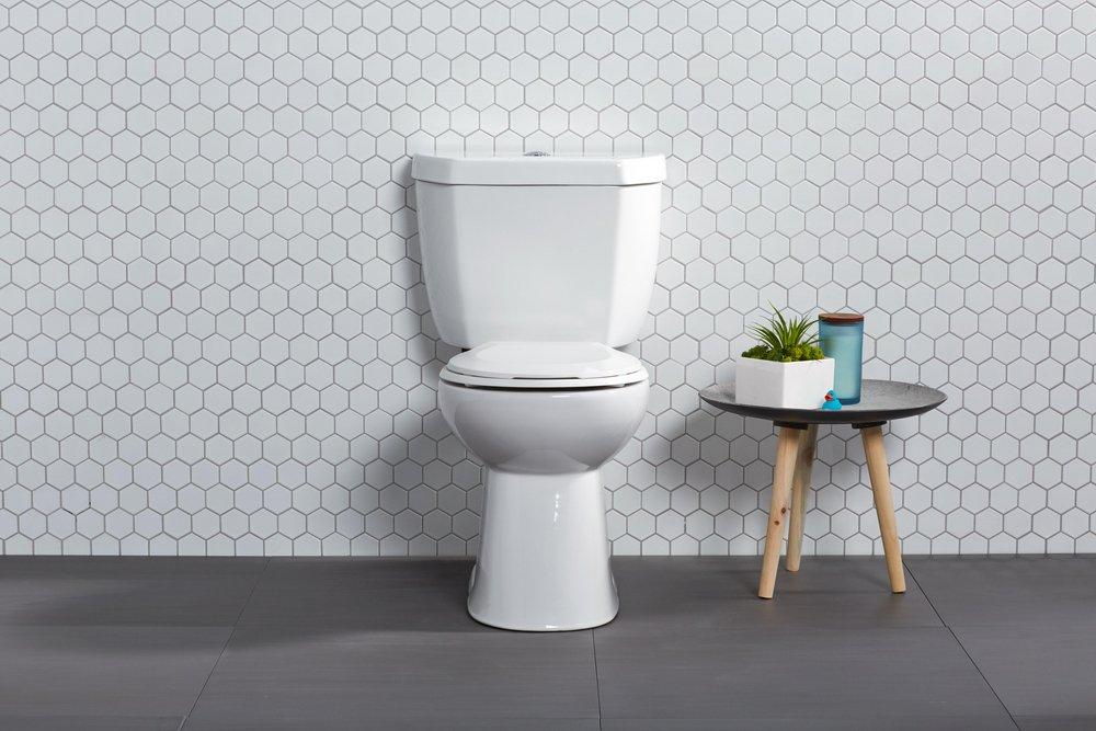 Niagara White 0.8 gpf Round Floor Mount Two Piece Toilet Bowl 