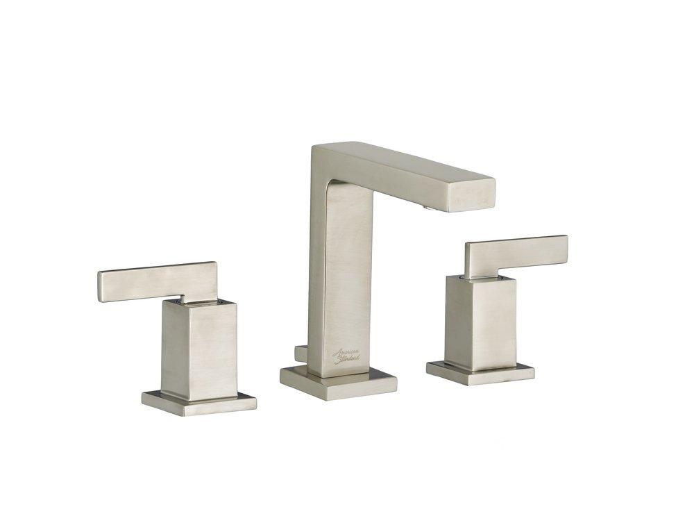 American Standard Brushed Nickel Two Handle Widespread Bathroom Sink Faucet 