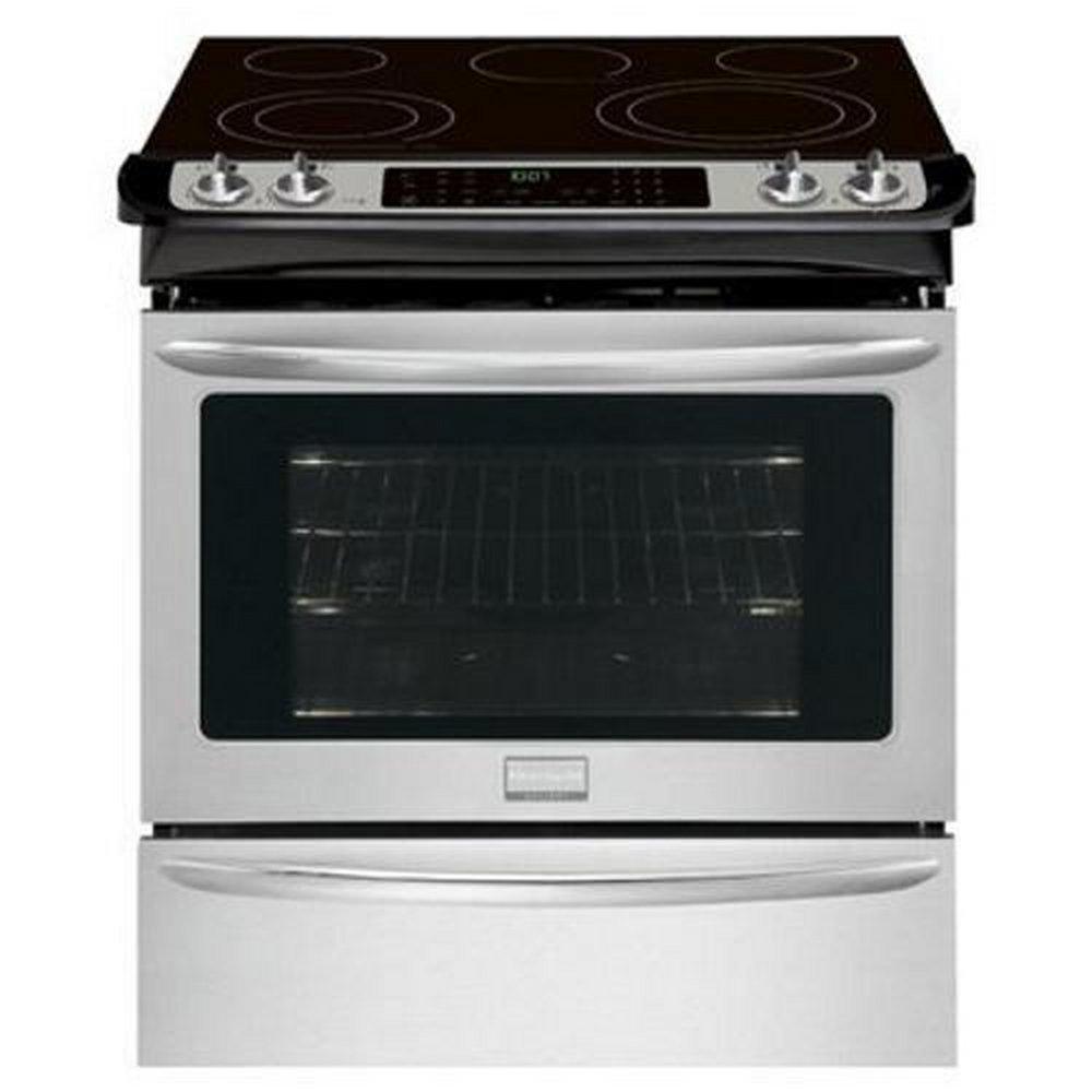 Frigidaire Stainless Steel 30 in. Electric 5-Burner Smoothtop Slide-in Range 
