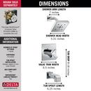 Delta Faucet Chrome Two Handle Single Function Bathtub & Shower Faucet (Trim Only) 