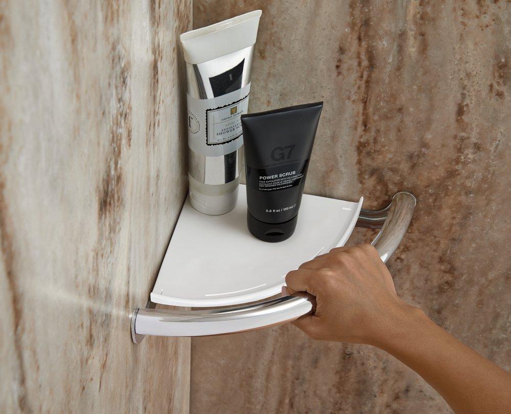 Delta Faucet Chrome 9-1/8 in. Shower Shelf 