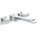 Two Handle Wall Mount Widespread Bathroom Sink Faucet in Chrome