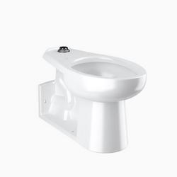 Elongated Floor Mount Toilet Bowl in White