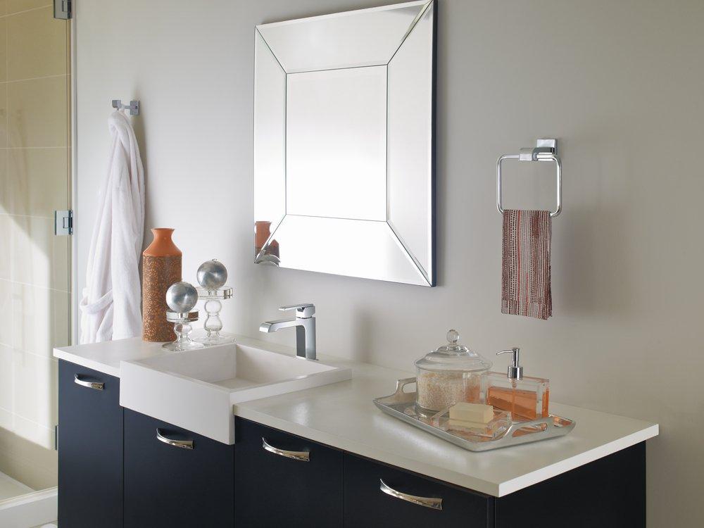 Delta Faucet Chrome Single Handle Monoblock Bathroom Sink Faucet with Metal Pop-Up Drain Assembly 