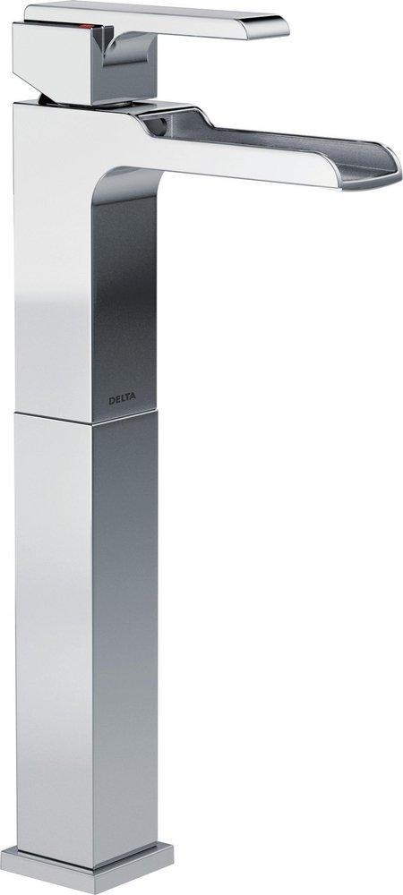 Delta Faucet Chrome Single Handle Vessel Filler Bathroom Sink Faucet with Riser 