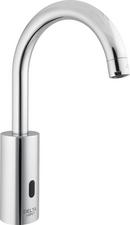 Delta Faucet Chrome Battery Operated Electronic Bathroom Sink Faucet with Gooseneck Spout for Cold or Pre-Mixed Water