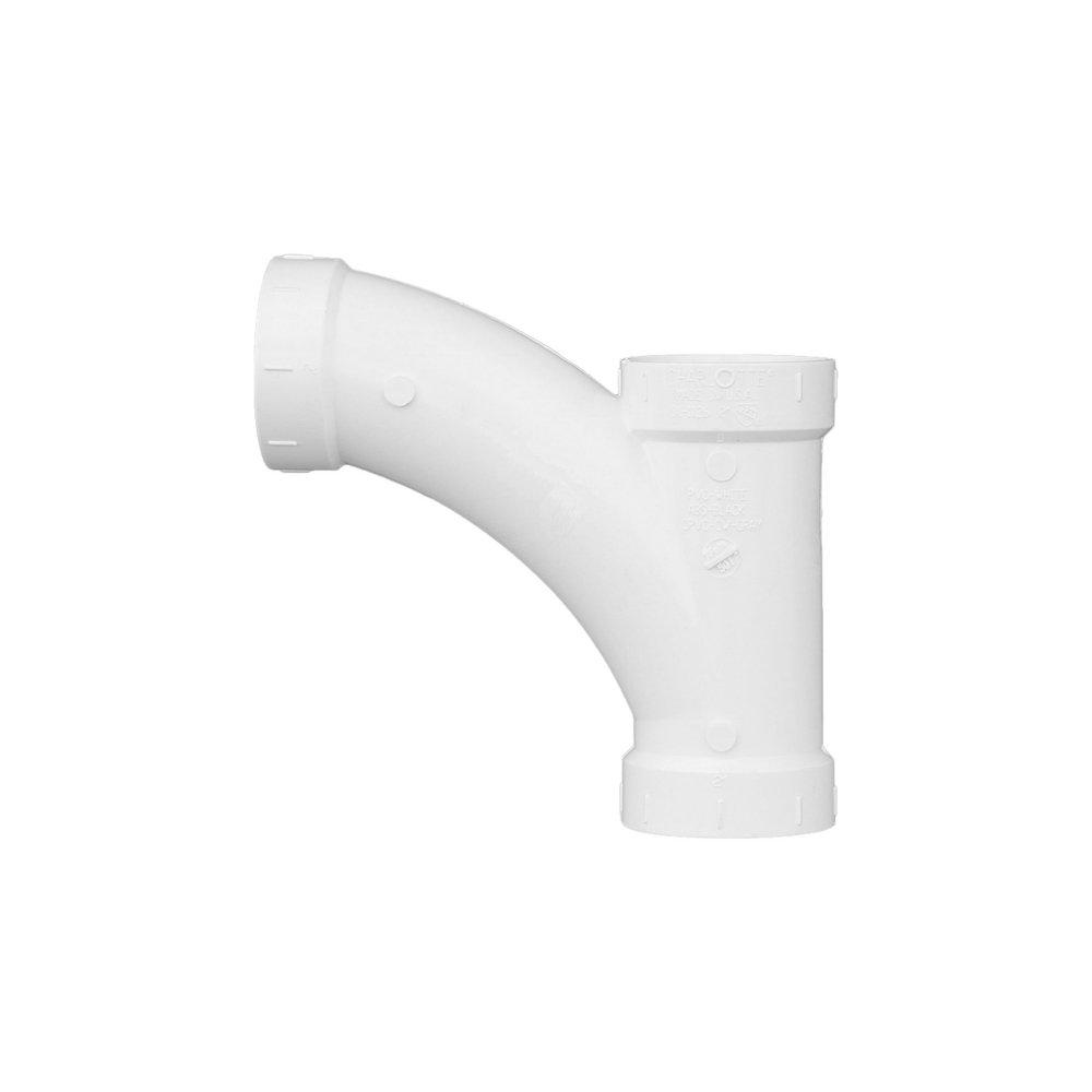 White PVC DWV Combination Wye 