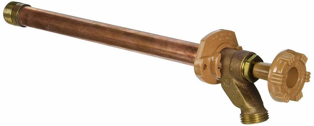 Woodford Manufacturing 10 in. Female Threaded x Male Threaded Wall Faucet with Type P Inlet and Plastic Handle 