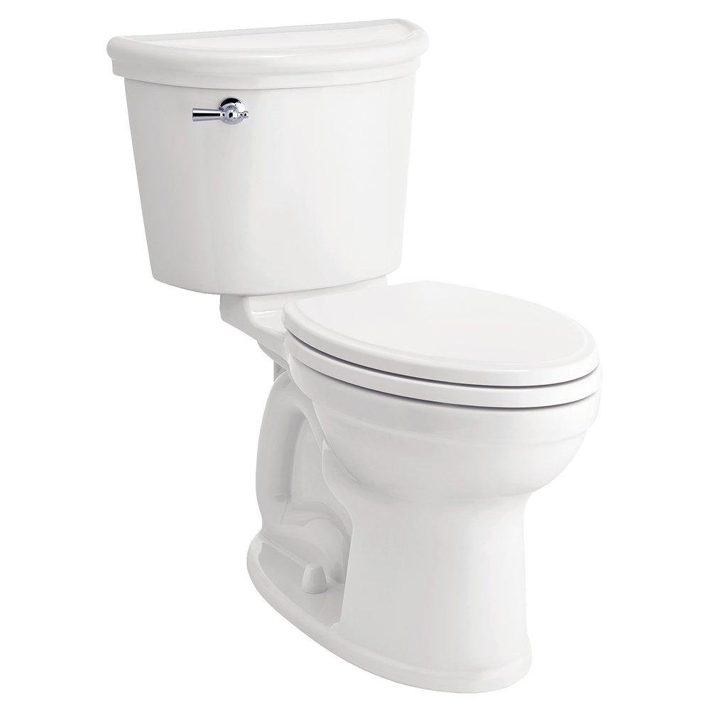American Standard White 1.28 gpf Elongated Toilet 