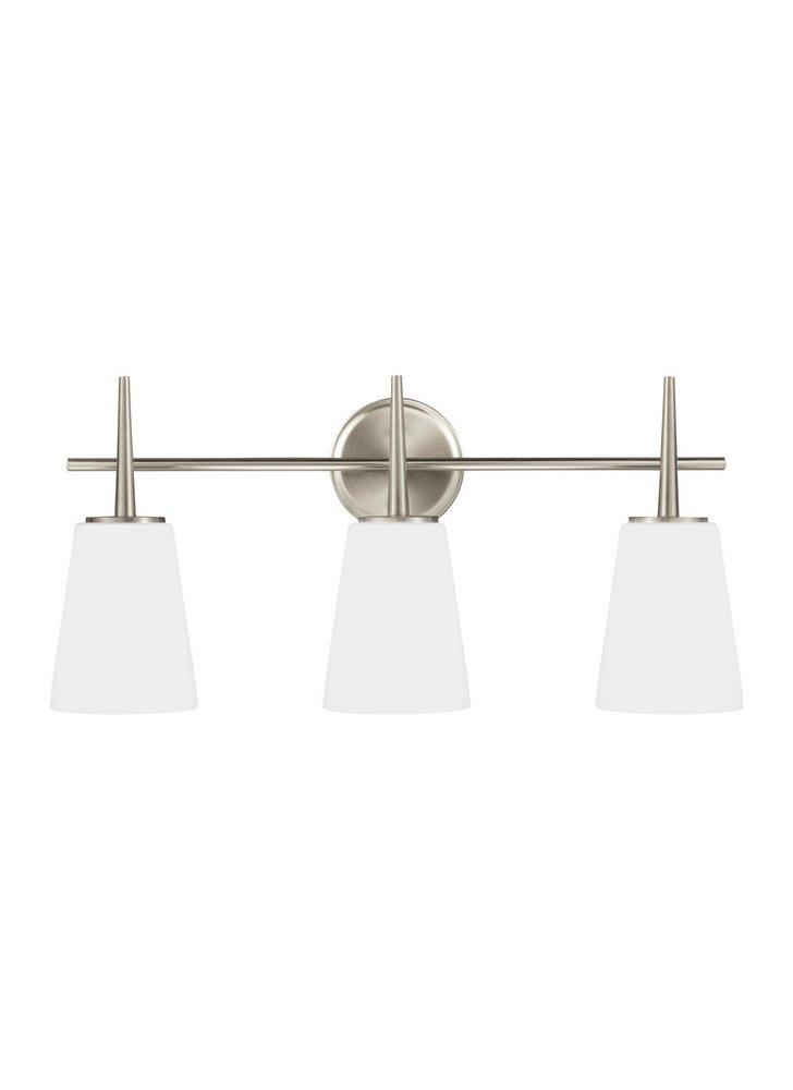 Visual Comfort & Co. Generation Lighting Brushed Nickel 3-Light Bath Light 