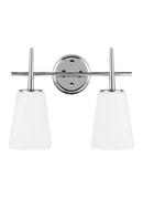 100W 2-Light Medium E-26 Base Incandescent Wall or Bath Sconce in Polished Chrome