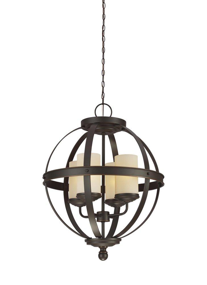 Seagull Lighting Autumn Bronze 100W 4-Light Chandelier 