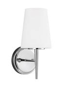 100W 1-Light Medium E-26 Base Incandescent Wall or Bath Sconce in Polished Chrome