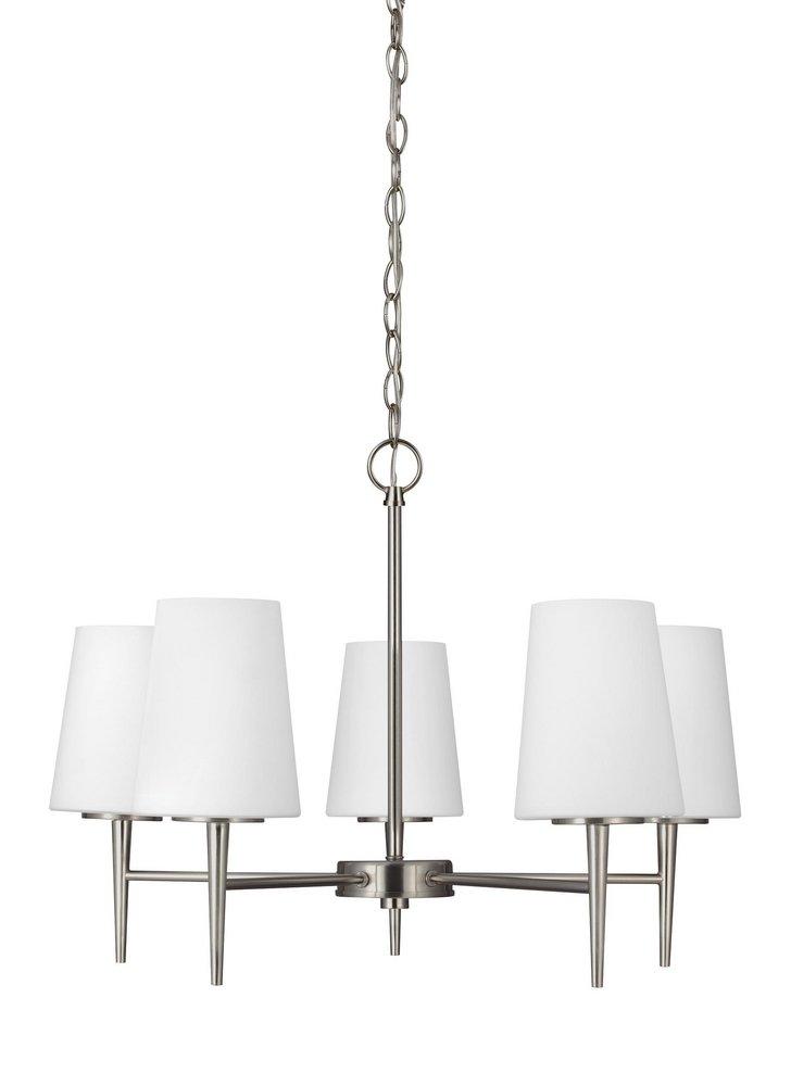 Visual Comfort & Co. Generation Lighting Brushed Nickel 56 in. 5-Light Medium E-26 Base Chandelier 