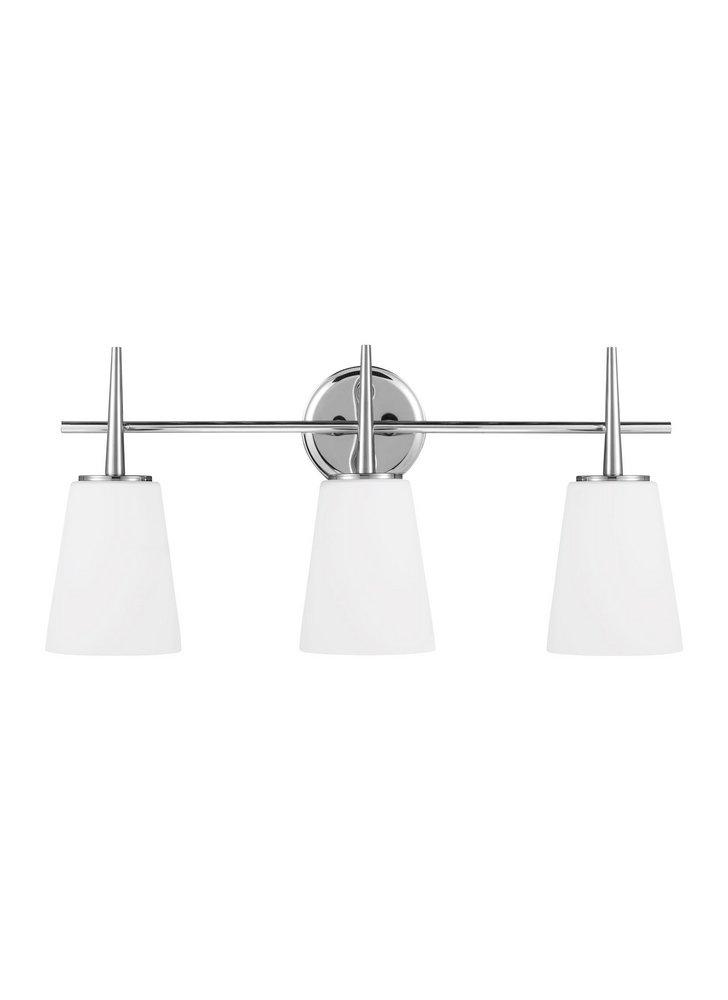Visual Comfort & Co. Generation Lighting Polished Chrome 3-Light Bath Light 